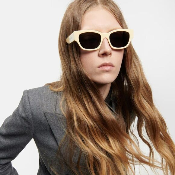 NEW Celine CL40197U 39A MONOCHROMS Light Brown Smoke Unisex Cat Eye Sunglasses main image 7